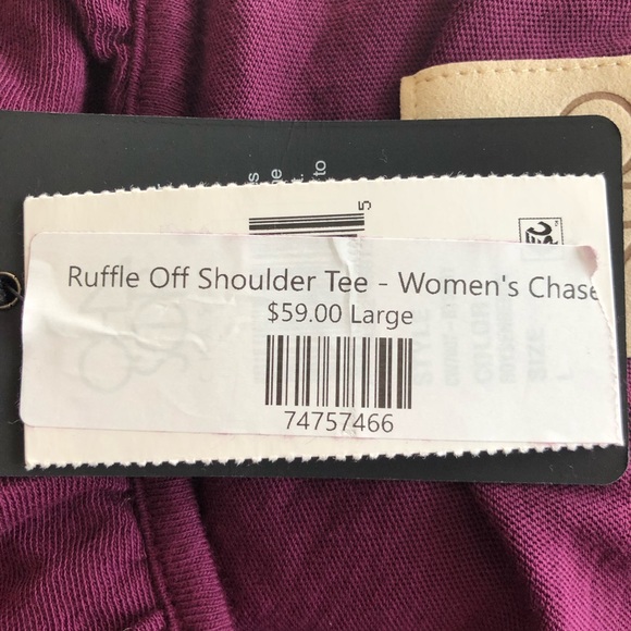 Chaser Ruffle Off Shoulder Tee - Picture 7 of 8